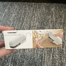 SEGMINISMART Mini Bag Sealer & Cutter Handheld Heat Sealer, White