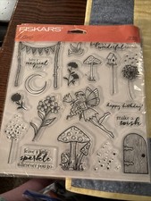 Fiskars Stamp Set. Fairy Garden. 113570-1001. Brand New. 19 Pieces.