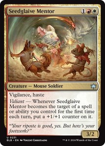 Seedglaive Mentor 231 Uncommon Foil Bloomburrow MTG