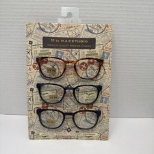 NIB 2.00 Box Set 3 Pairs M By Max Studio Reading Glasses Readers