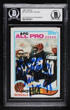 BAS 1982 Topps Anthony Munoz #51 BGS Authentic Auto HOF ow6