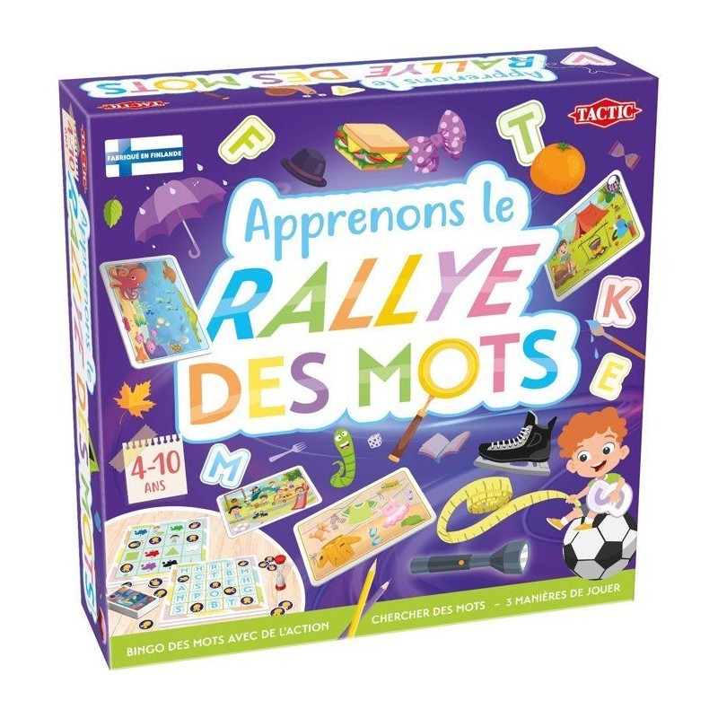 Jeu éducatif Apprenons le Rally des Mots TACTIC pour animer vos après-midis en famille
