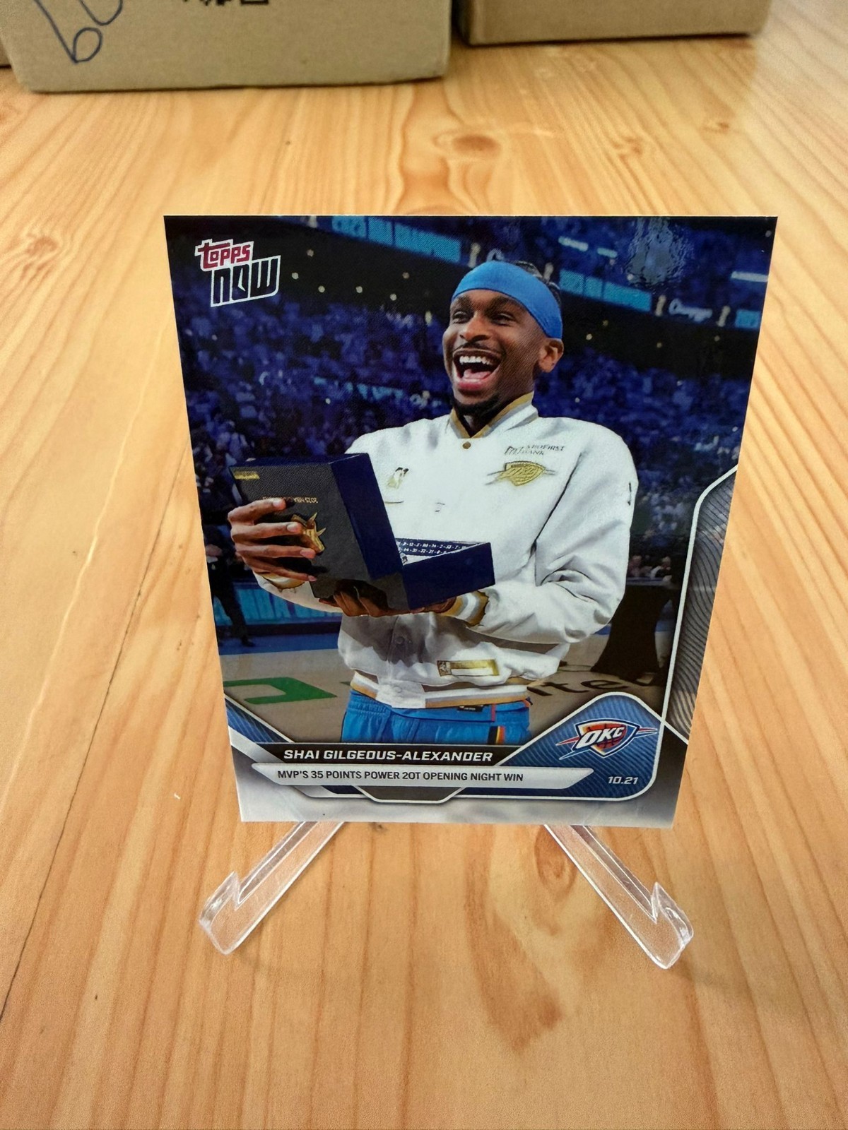 2025 Topps Now Shai Gilgeous-Alexander 35 Points 2OT Win Image Variation #1SP