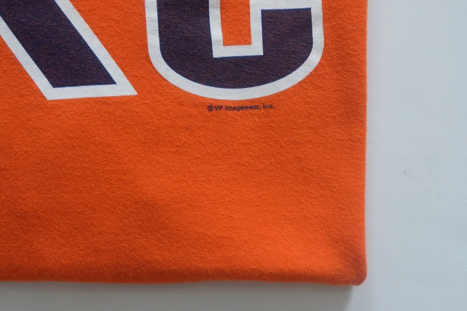 NBA VTG Y2K THUNDER OKLAHOMA CITY OKC BASKETBALL ORANGE GRAPHIC T SHIRT SZ 2XL - Image 4 of 4