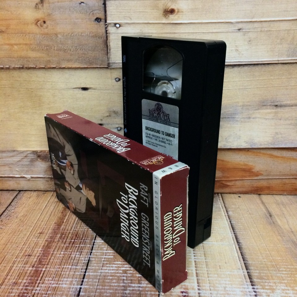 Background To Danger VHS Used George Raft Sydney Greenstreet | eBay