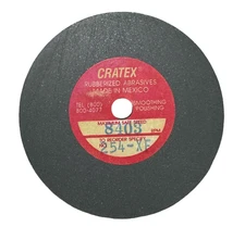 Cratex 2-1/2" x 1/4" x 1/4" Rubberized Abrasive Wheel, Extra Fine