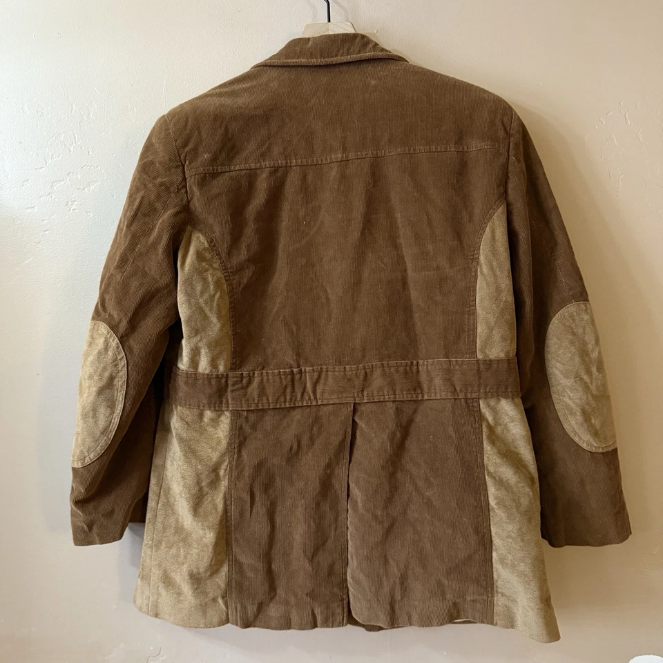 Chaqueta de traje deportivo de ocio vintage para hombre ¿Discoteca grande? Pana marrón Foto 2 de 4