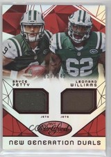 2015 Certified Mirror Red 150/249 Bryce Petty Leonard Williams #NG-NYJ 4w4