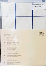 Wichelt Imports Cross Stitch Kitchen Towel Blue Cream RICO Design 20 x 27