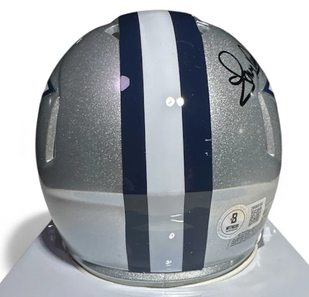 Minicasco de velocidad firmado por Emmitt Smith y Tony Dorsett Dallas Cowboys - Beckett Foto 4 de 4
