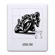 'Sports Motorbike Taking Corner' Sliding Puzzle (PZ00040490)