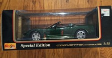 Maisto Special Edition '98 Corvette Convertible Diecast Car 1:18 Scale Green NIB