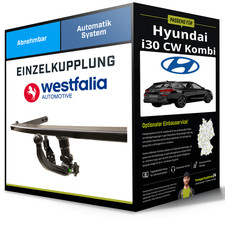 Abnehmbare Anhängerkupplung für HYUNDAI i30 CW Kombi 12-17 Typ GD Westfalia NEU