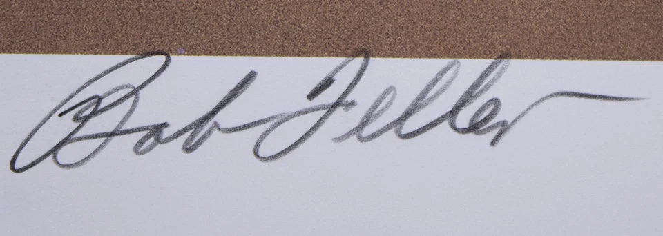 BOB FELLER - PÔSTER AUTOGRAFADO ASSINADO CO-ASSINADO POR: CHRISTOPHER PALUSO - Imagem 2 de 4