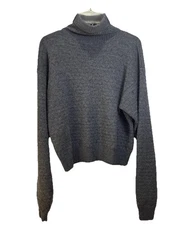 NWOT Perry Ellis Portfolio Gray Wool Turtleneck Sweater Women’s Large