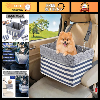 Small Dog Car Seat Booster - Durable Metal Frame, Double-Layer Oxford, Up to 20l