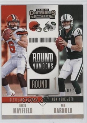 2018 Panini Contenders Silver 60/75 Sam Darnold Baker Mayfield Rookie RC 1e5k