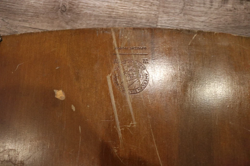 Silla plegable de madera vintage ~ 1930 de American Seating Company Grand Rapids  Foto 4 de 4