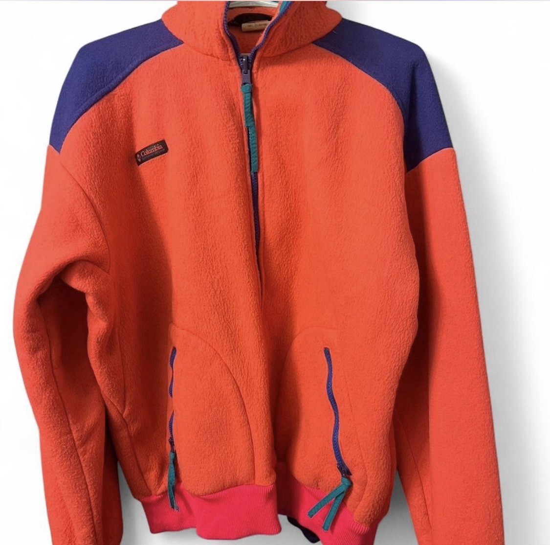Columbia Men's Vintage Jacket Bugaboo, Size Large , Purple Teal Orange 2-1