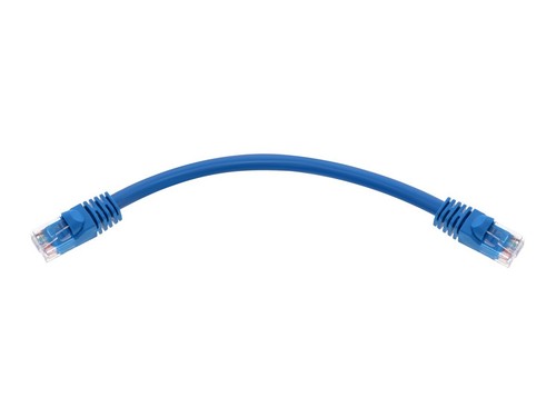 Cat5e Ethernet Network Patch Cable RJ45 350Mhz UTP Bare Copper 24AWG 0.5ft Blue - Picture 4 of 6