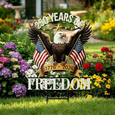 250 Anniversary Garden Stake 4Th of July Decorations Outdoor Patriotic Independe