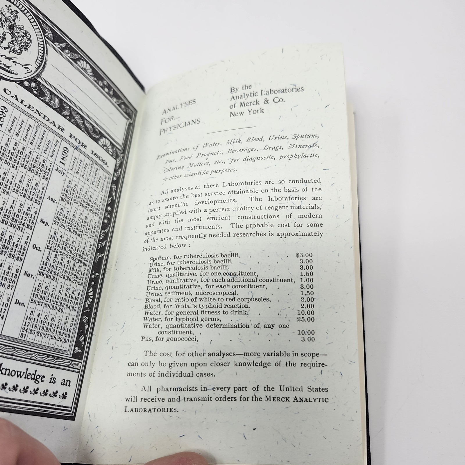 Merck's 1899 Manual Materia Medica 1st Edition Reprint 100th Anniversary Medical