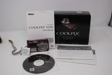 Nikon COOLPIX S210 8MP 3x Optical Zoom Camera Purple Tested w/Accessories Batt 