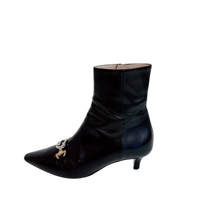 GUCCI 577157 short boots Interlocking G Zumi leather boots black leather