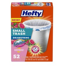 Small Trash Bags, Fabuloso Watermelon Scent, 4 Gallon, 52 Count
