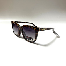 New GUESS Oversized Cat Eye Sunglasses GO00045 Acetate Leopard Print Gold Trim