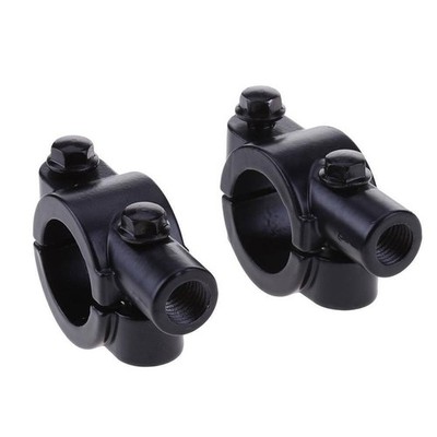 1 Paar M8 Spiegel Halterung Spiegelhalter Schelle für 7/8'' 22mm Lenker Schwarz e