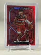 2020-21 Panini Obsidian - Rui Hachimura #42 Electric Etch Red Flood