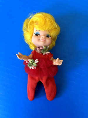 Vintage 1969 Remco 5'' Finger Ding Betty Ballerina Doll Finger Puppet Doll