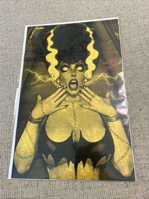 *SIGNED* Gore Noir Gold Lingerie CLOSEUP Bride Of Frankenstein Surtur W/ COA