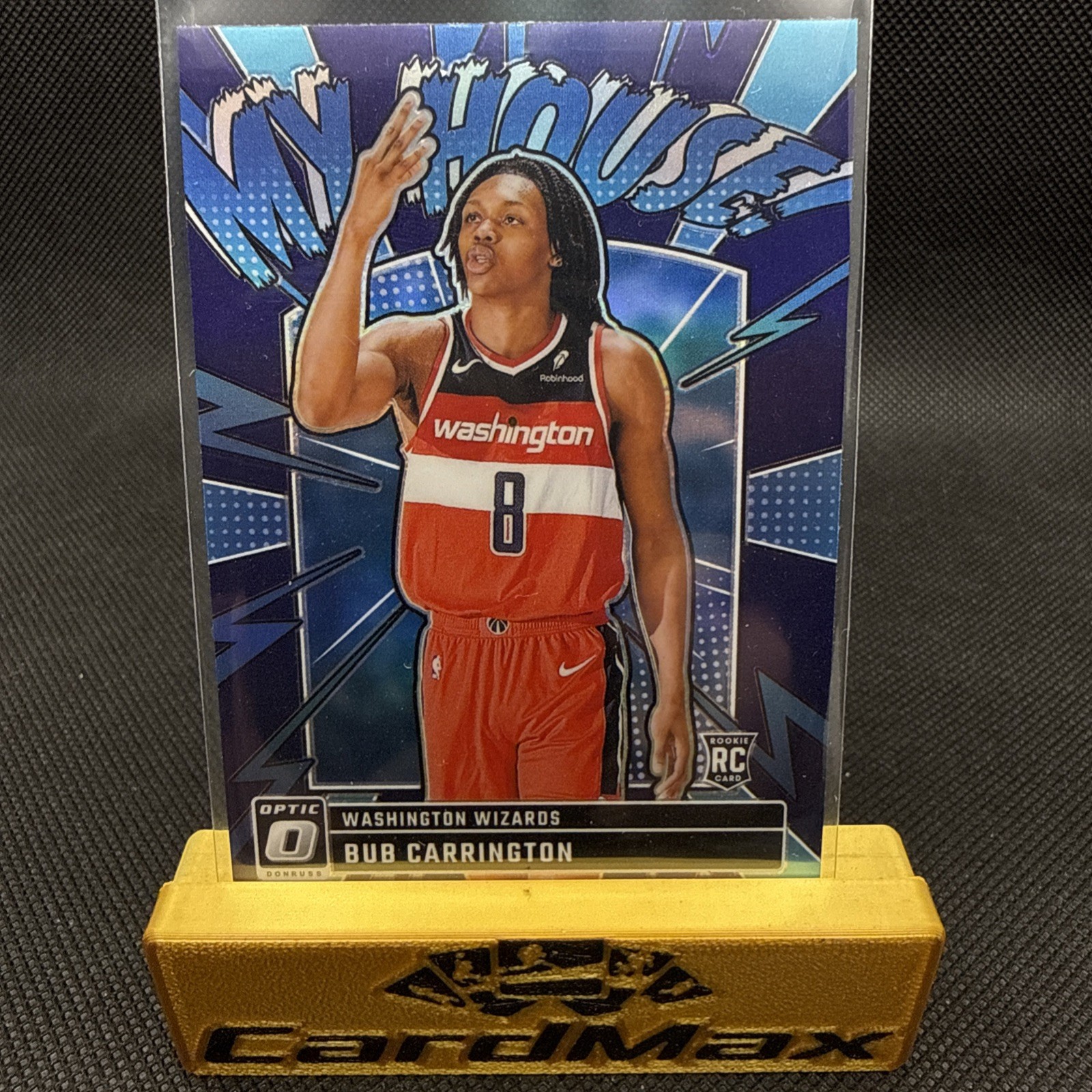 2024-25 Panini Donruss Optic - My House Bub Carrington #8 Purple Prizm (RC)