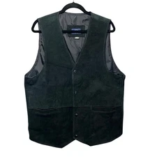 NRA Authentic Gear Leather CCW Concealed Carry Shooting Vest M Black Holster