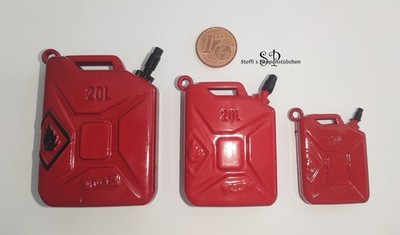 Benzinkanister Metall in 2 Größen - Miniatur für Puppenhaus Puppenstube 1:12