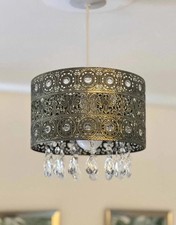 Modern Ceiling Pendant Light Shade Acrylic Crystal Easy Fit Chandelier Lampshade