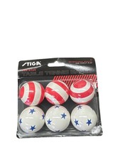 STIGA 6 Pack Sports Table Tennis Balls - 40mm ITTF Regulation Size