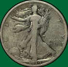 1919-D Walking Liberty Half Dollar Fine F Coin #36690