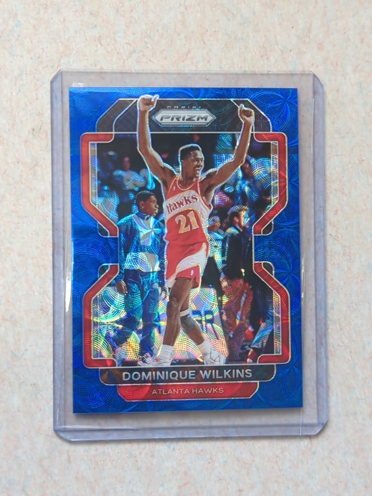 2021-22 Panini Prizm Dominique Wilkins #252 Choice Blue Prizm 12/39