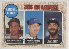 2017 Topps Heritage League Leaders Matt Kemp Anthony Rizzo Nolan Arenado #3 5sb