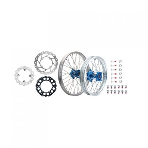 Tusk Impact Complete Front/Rear Wheel Package 1.60 x 21 / 2.15 x 19 Silver