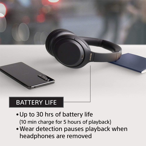 Auriculares inalámbricos sobre la oreja Sony WH1000XM4/B Premium con cancelación de ruido - Imagen 10 de 12
