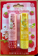 The World Of Strawberry Shortcake Lip Balm Duo Fresh Strawberry & Lemon Pie .1oz
