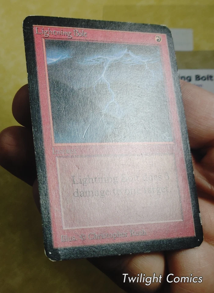 LIGHTNING BOLT MPHP -- Limited Edition Alpha MTG -- See Photos - Image 3 of 4