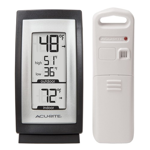 00831A2 Digital Thermometer with Indoor / Outdoor Temperature,Black