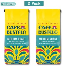 2 pack Cafe Bustelo Medium Roast Ground Coffee 11oz Bag