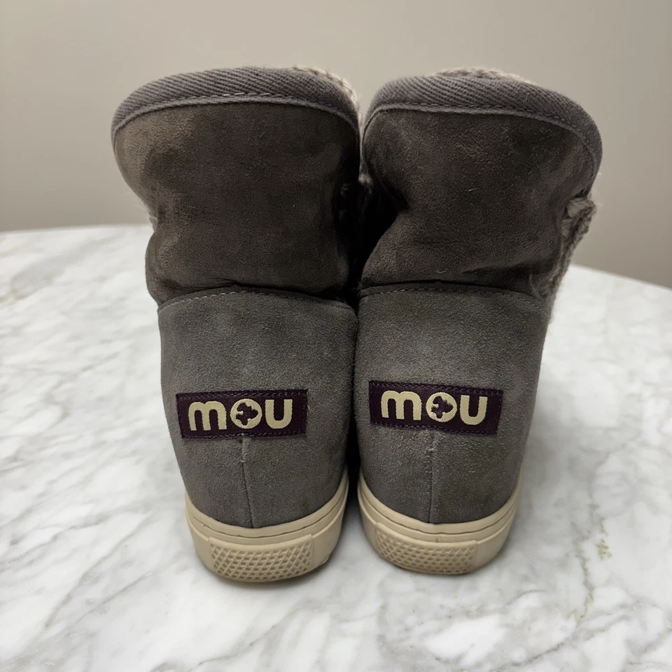 MOU Eskimo Sneaker  Winter Boots Women Leather Sheepskin Size 8 - Image 4 of 4