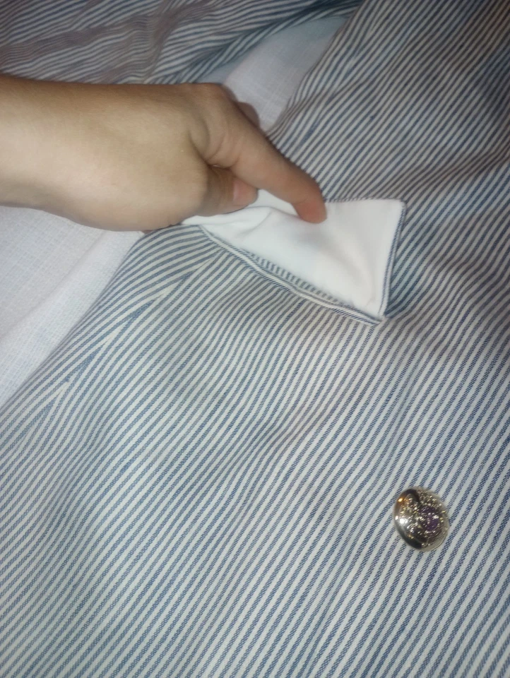 Blazer para mujer Antonio Melani JKT Rivera lino a rayas azul marino/marfil talla 14 nuevo con etiquetas Foto 4 de 4